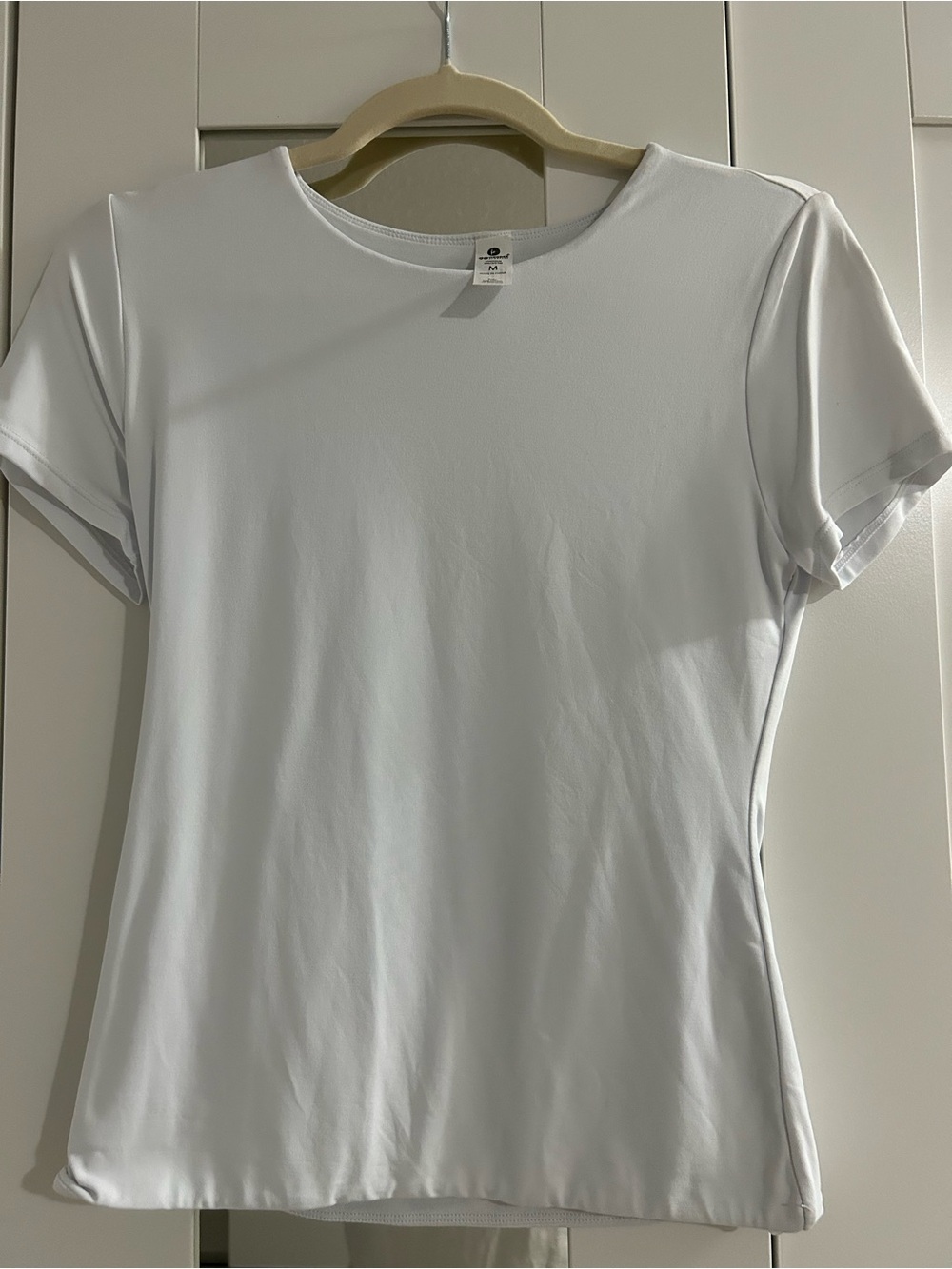 90 Degree By Reflex Women's White Short-Sleeve Crewneck Tee